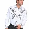 Scully Leather Company Men's Vintage Western Shirt Collection: Scully Roses On The Vine