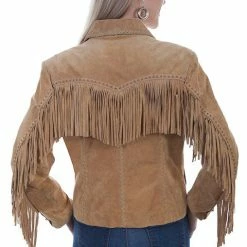 Scully Leather Company Ladies' Women's Leather Jacket Collection Suede: Scully Western Fringe Whip Stitched