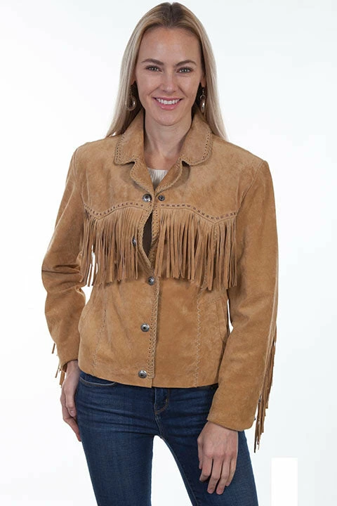 Scully Leather Company Ladies' Women's Leather Jacket Collection Suede: Scully Western Fringe Whip Stitched 3 Scully Leather Company Ladies' Women's Leather Jacket Collection Suede: Scully Western Fringe Whip Stitched