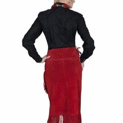 Scully Leather Company Ladies' Women's Leather Collection Skirt: Scully Western Suede Fringe Wrap