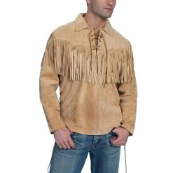 Scully Leather Company Men's Leather Jacket Collection: Scully Western Fringe Trapper Shirt