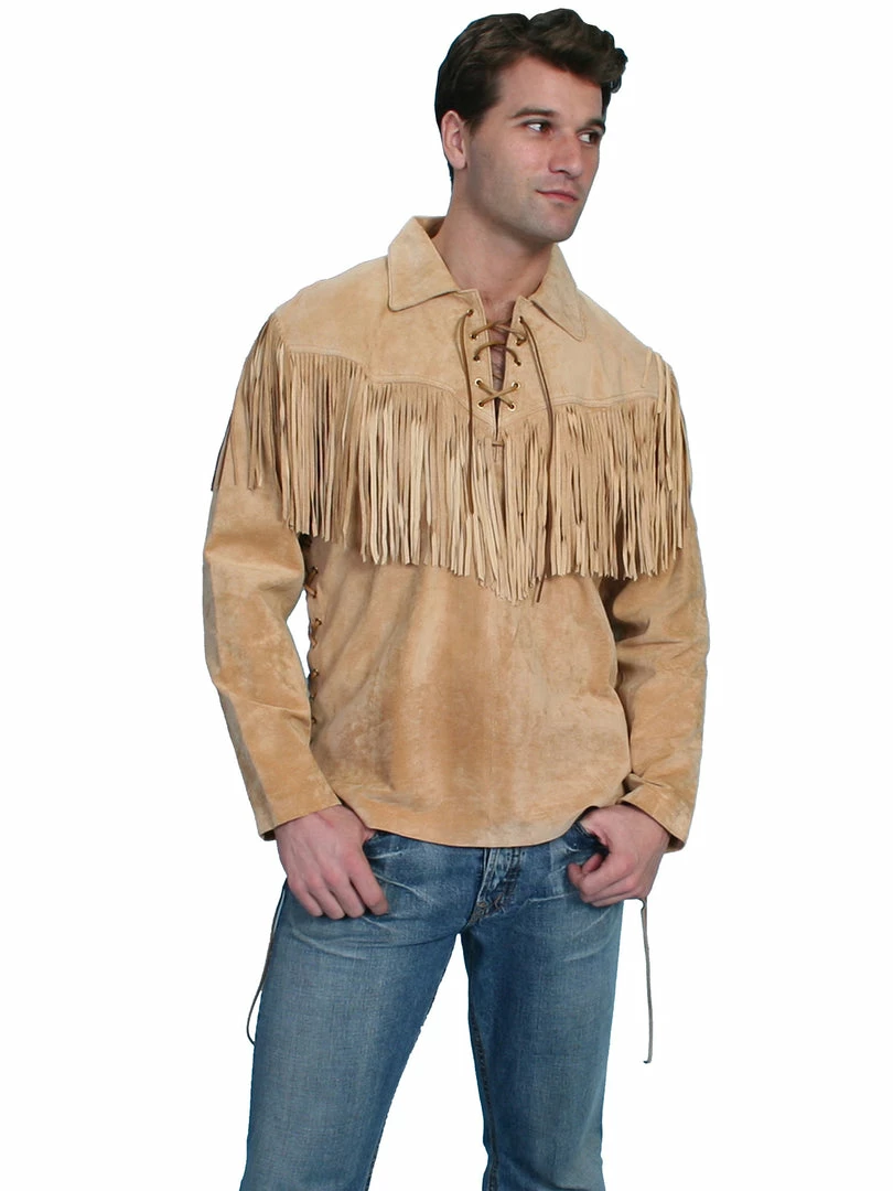 Scully Leather Company Men's Leather Jacket Collection: Scully Western Fringe Trapper Shirt 3 Scully Leather Company Men's Leather Jacket Collection: Scully Western Fringe Trapper Shirt