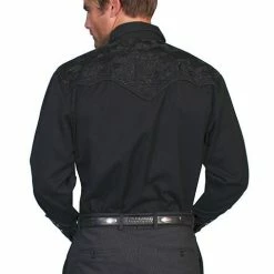 Scully Leather Company Men's Vintage Western Shirt Collection: Scully Gunfighter Black