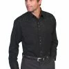 Scully Leather Company Men's Vintage Western Shirt Collection: Scully Gunfighter Black