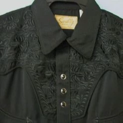 Scully Leather Company Men's Vintage Western Shirt Collection: Scully Gunfighter Black 11 Scully Leather Company Men's Vintage Western Shirt Collection: Scully Gunfighter Black