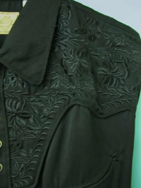 Scully Leather Company Men's Vintage Western Shirt Collection: Scully Gunfighter Black 7 Scully Leather Company Men's Vintage Western Shirt Collection: Scully Gunfighter Black