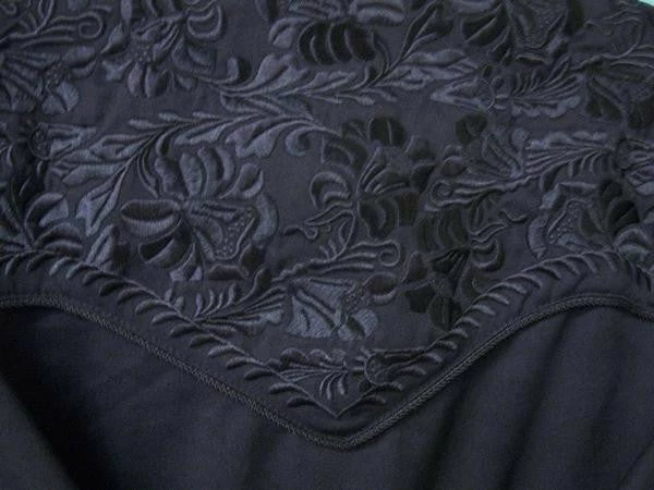 Scully Leather Company Men's Vintage Western Shirt Collection: Scully Gunfighter Black 9 Scully Leather Company Men's Vintage Western Shirt Collection: Scully Gunfighter Black