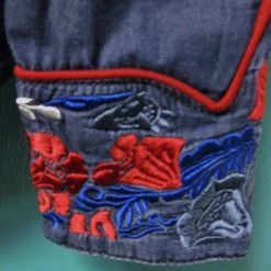 Scully Leather Company Women's Vintage Western Shirt Collection: Scully Gunfighter Denim & Multi Color Ladies'