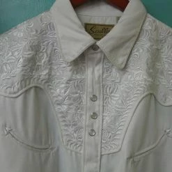 Scully Leather Company Women's Vintage Western Shirt Collection: Scully Gunfighter White