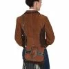 Scully Leather Company Western Shoulder Bag With Suede And Leather Fringe Ladies'