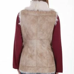 Scully Leather Company Ladies' Women's Honey Creek Outerwear Collection: Vest Faux Fur Shearling Zip Front