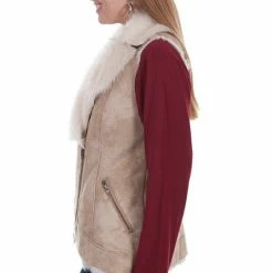 Scully Leather Company Ladies' Women's Honey Creek Outerwear Collection: Vest Faux Fur Shearling Zip Front