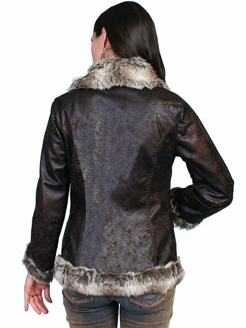 Scully Leather Company Women's Honey Creek Outerwear Collection: Faux Fur Jacket, Shearling 4 Scully Leather Company Women's Honey Creek Outerwear Collection: Faux Fur Jacket, Shearling