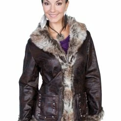 Scully Leather Company Women's Honey Creek Outerwear Collection: Faux Fur Jacket, Shearling