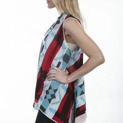 Scully Leather Company Ladies' Women's Honey Creek Vest Collection: Western Geometric Print