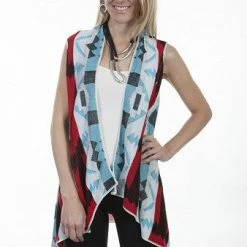 Scully Leather Company Ladies' Women's Honey Creek Vest Collection: Western Geometric Print