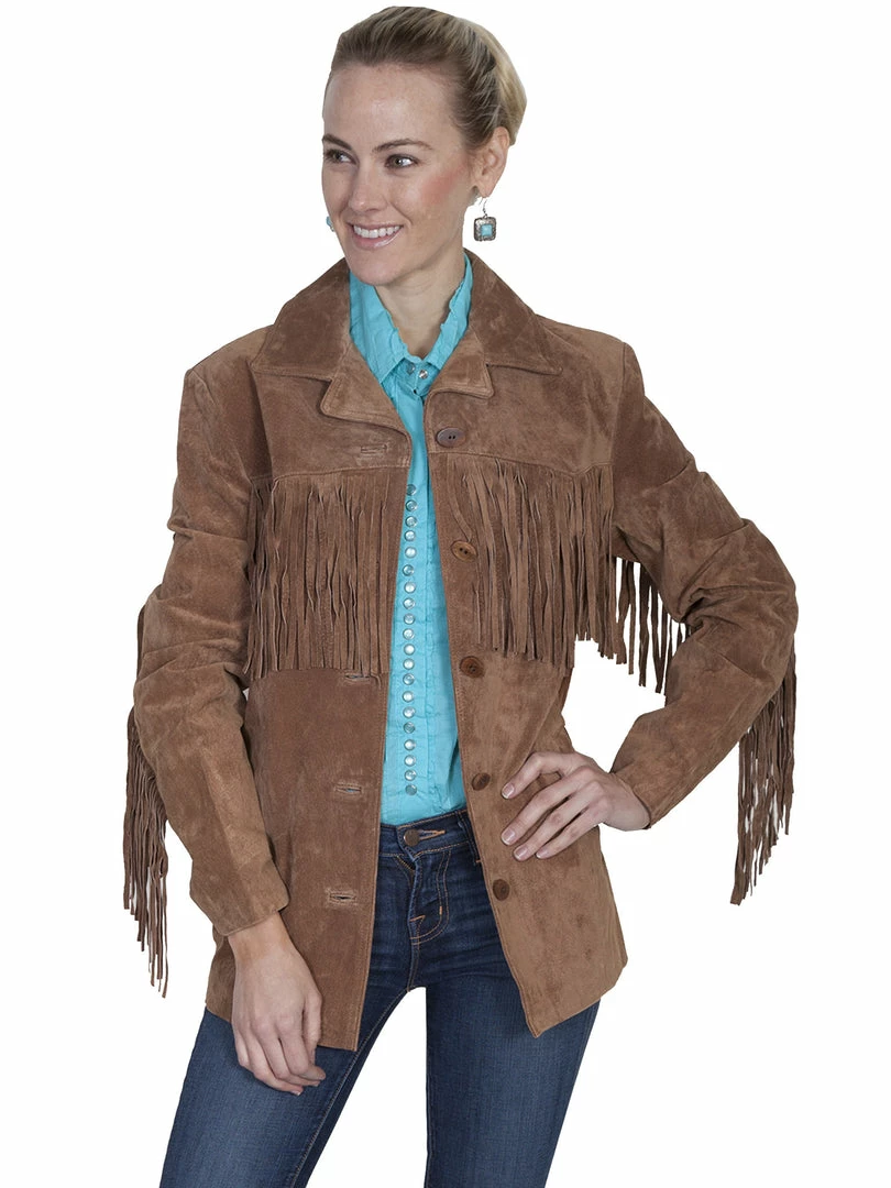 Scully Leather Company Women's Leather Jacket Collection Suede: Scully Western Fringe Galore Ladies' 3 Scully Leather Company Women's Leather Jacket Collection Suede: Scully Western Fringe Galore Ladies'