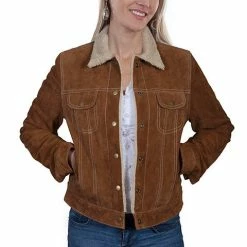 Scully Leather Company Women's Leather Jacket Collection Suede: Scully Western Jean Shearling Ladies' 10 Scully Leather Company Women's Leather Jacket Collection Suede: Scully Western Jean Shearling Ladies'