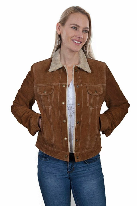 Scully Leather Company Women's Leather Jacket Collection Suede: Scully Western Jean Shearling Ladies' 5 Scully Leather Company Women's Leather Jacket Collection Suede: Scully Western Jean Shearling Ladies'