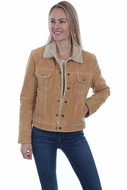 Scully Leather Company Women's Leather Jacket Collection Suede: Scully Western Jean Shearling Ladies' 3 Scully Leather Company Women's Leather Jacket Collection Suede: Scully Western Jean Shearling Ladies'