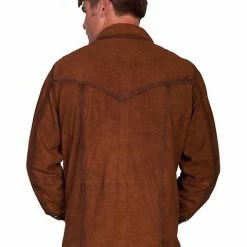 Scully Leather Company Men's Leather Jacket Collection: Scully Western Shirt Jacket, Pearl Snap Front