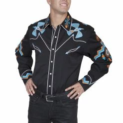 Scully Leather Company Men's Vintage Western Shirt Collection: Scully Thunderbird Phoenix Rises