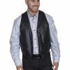 Scully Leather Company Men's Leather Vest Collection Vest: Scully Western Whip Stitch Lamb