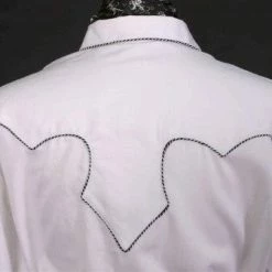 Scully Leather Company Men's Vintage Western Shirt Collection: Scully Classic White & Black