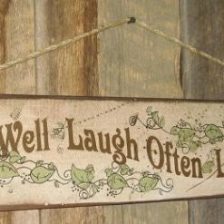 OutWest Shop Wall Sign Home: Live Well, Laugh Often, Love Always Decor