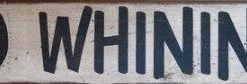 OutWest Shop Wall Sign Advice: No Whining! Decor