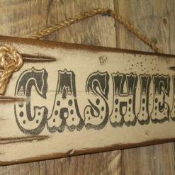 OutWest Shop Wall Sign Business: Cashier Decor