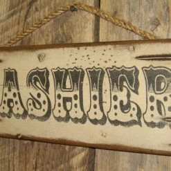 OutWest Shop Wall Sign Business: Cashier Decor