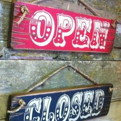 OutWest Shop Wall Sign Business: Open And Closed Signed Set