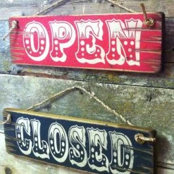 OutWest Shop Wall Sign Business: Open And Closed Signed Set
