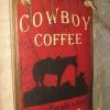 OutWest Shop Decor Wall Sign Home: Cowboy Coffee