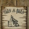 OutWest Shop Decor Wall Sign Barn: Horses Turn N Burn