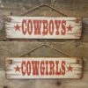 OutWest Shop Wall Sign Business: Cowboys Cowgirls Set
