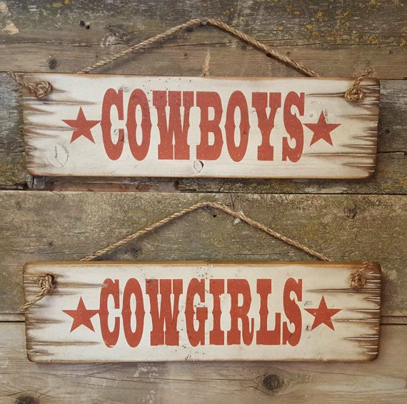 OutWest Shop Wall Sign Business: Cowboys Cowgirls Set 3 OutWest Shop Wall Sign Business: Cowboys Cowgirls Set