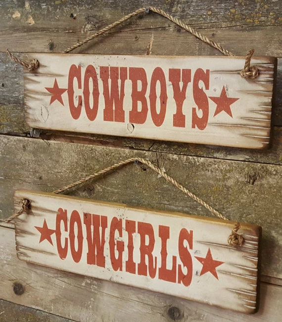 OutWest Shop Wall Sign Business: Cowboys Cowgirls Set 5 OutWest Shop Wall Sign Business: Cowboys Cowgirls Set
