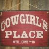 OutWest Shop Wall Sign Home: Cowgirl's Place Large