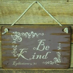 OutWest Shop Wall Sign Faith: Be Kind