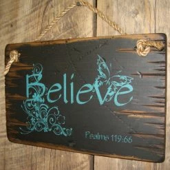 OutWest Shop Wall Sign Faith: Believe