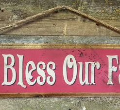 OutWest Shop Wall Sign Faith: God Bless Our Farm Decor