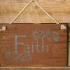 OutWest Shop Decor Wall Sign Faith: Faith
