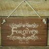 OutWest Shop Decor Wall Sign Faith: Forgiven