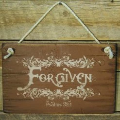 OutWest Shop Decor Wall Sign Faith: Forgiven