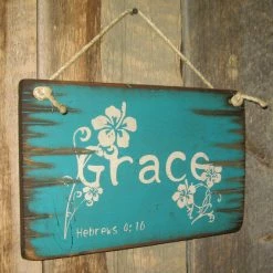 OutWest Shop Decor Wall Sign Faith: Grace