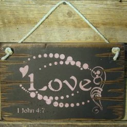 OutWest Shop Decor Wall Sign Faith: Love