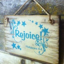 OutWest Shop Decor Wall Sign Faith: Rejoice