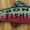 OutWest Shop Decor Wall Sign Home: Gone Fishin'